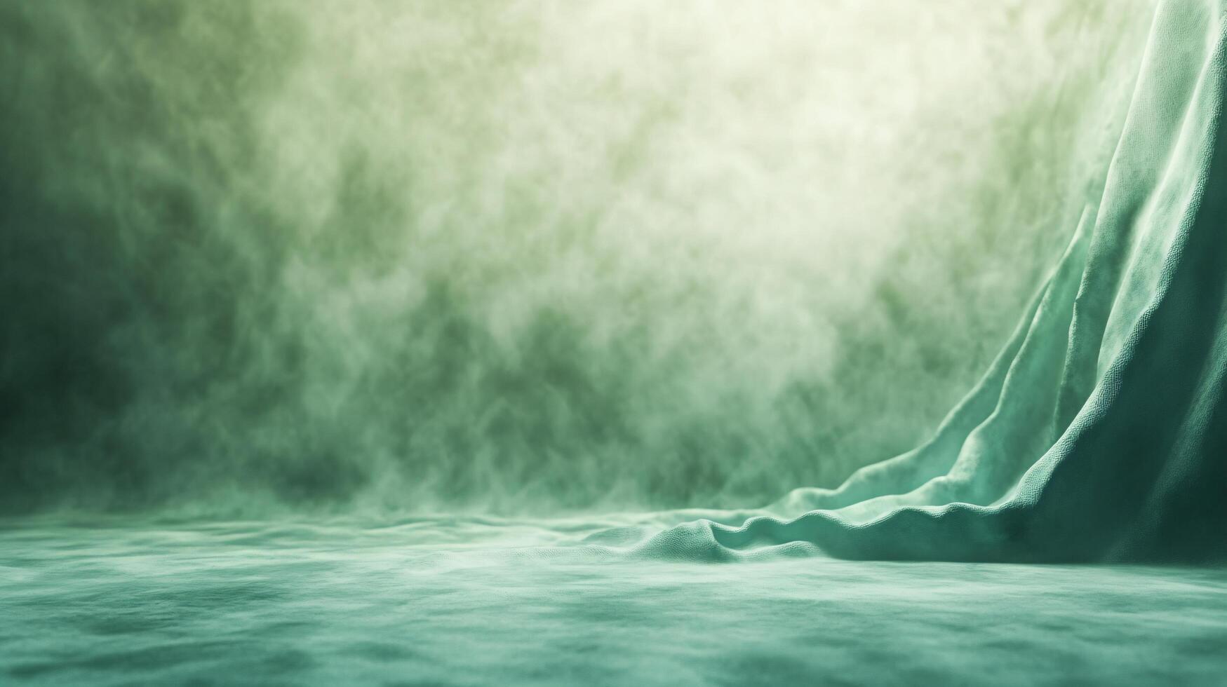 A green background with a white line that looks like a wave photo