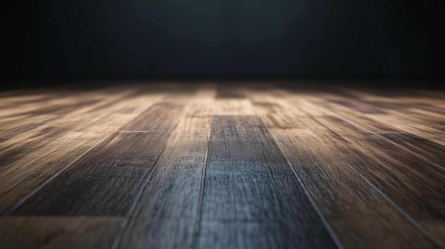 A wooden floor with a dark wood grain photo
