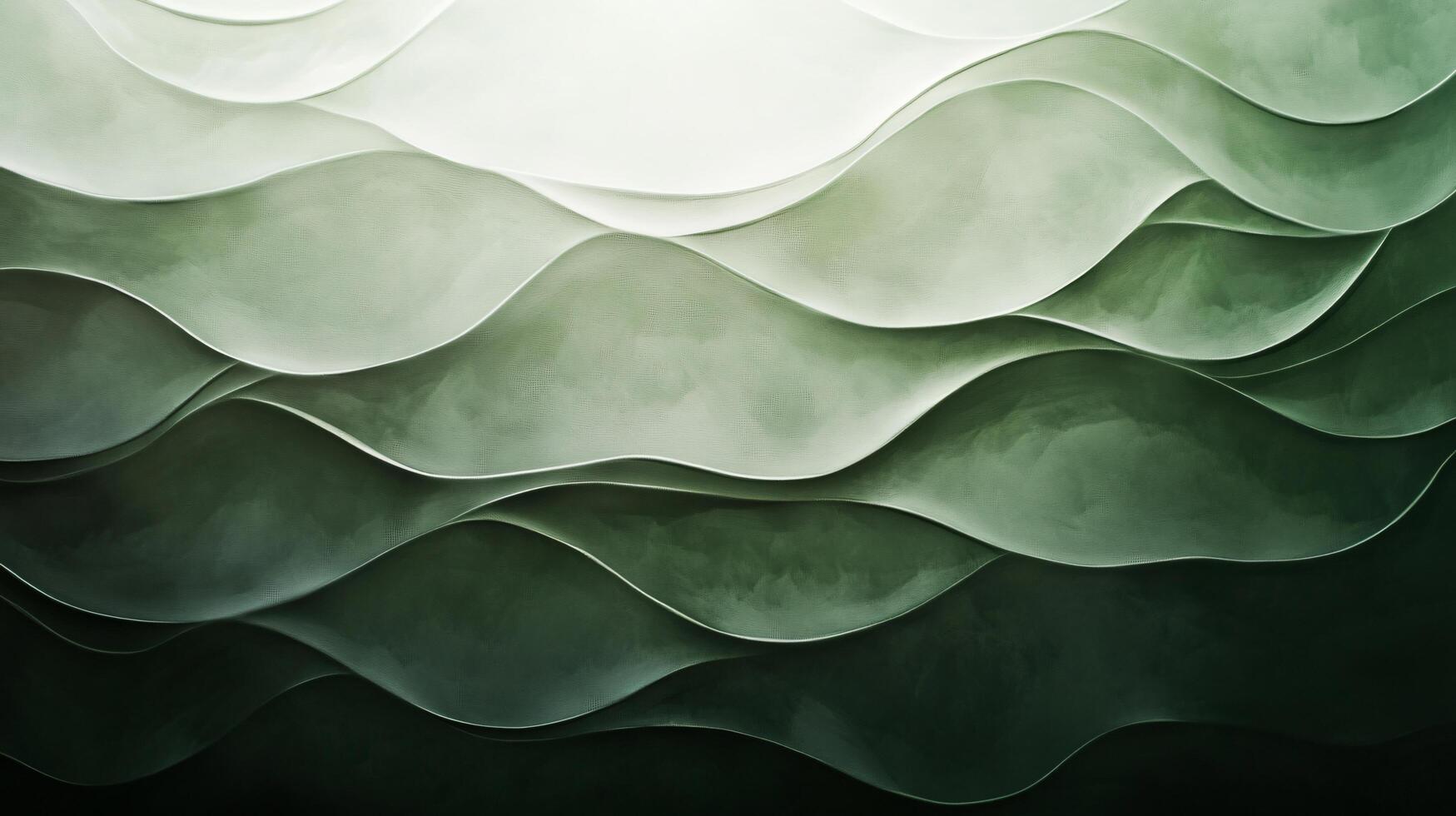 The image is a green and white wave pattern photo
