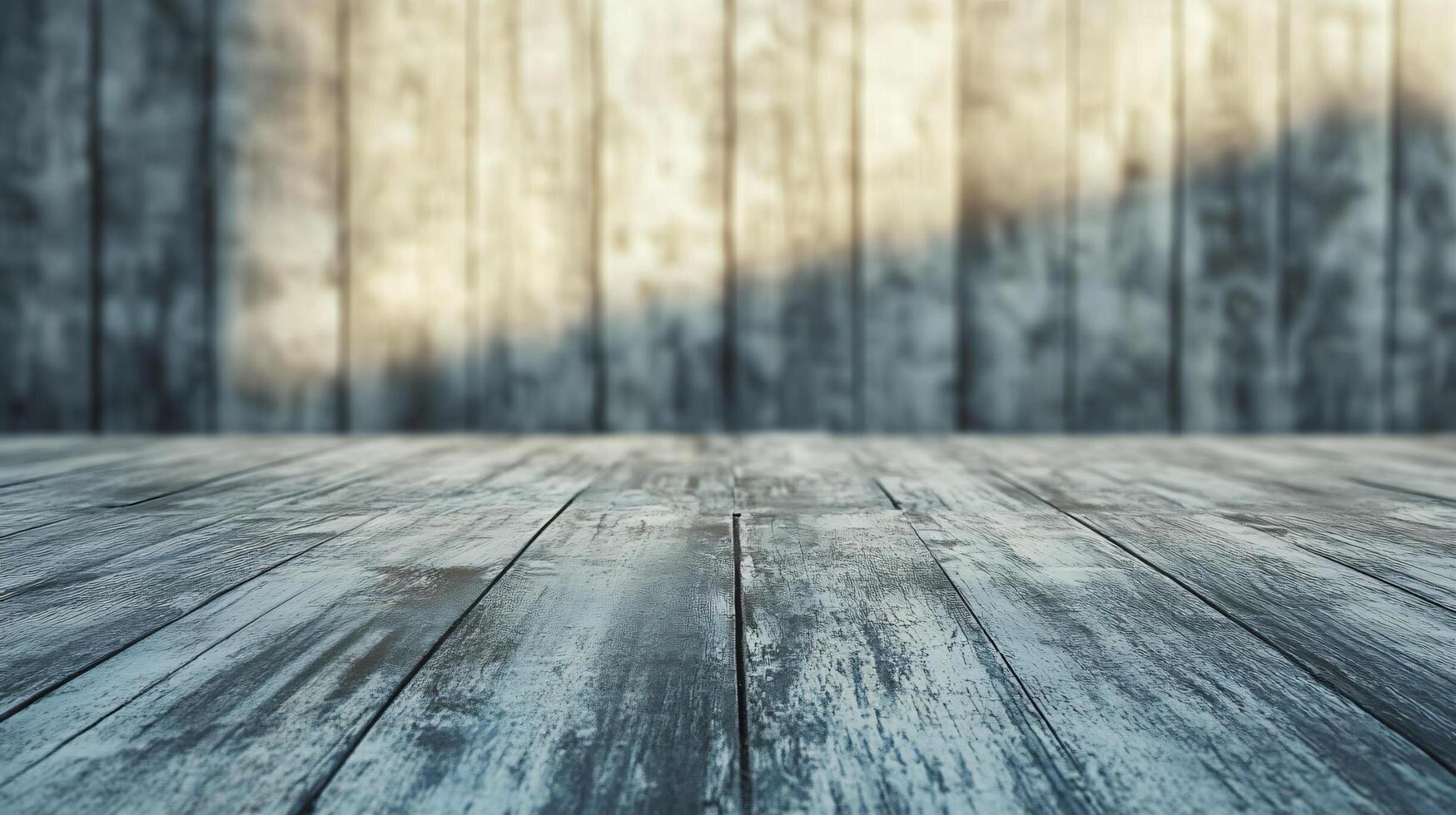 A wooden floor with a shadow on it photo