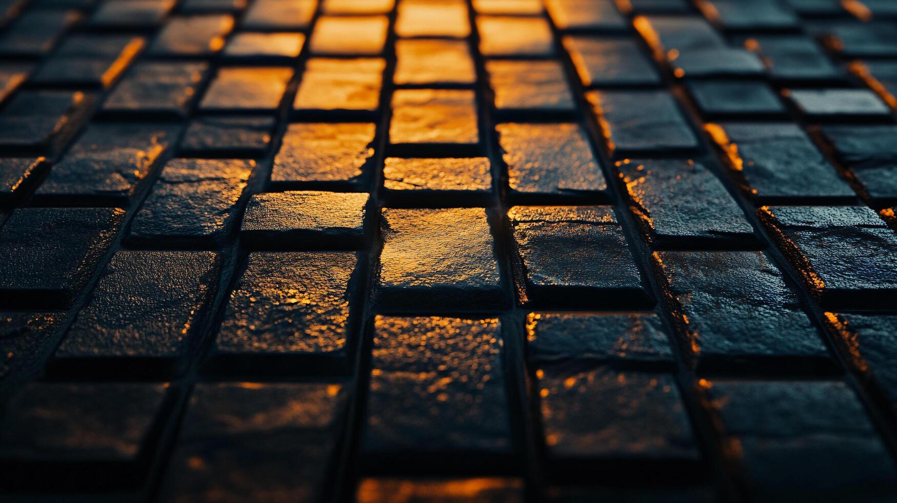 The image is of a brick wall with a wet surface photo