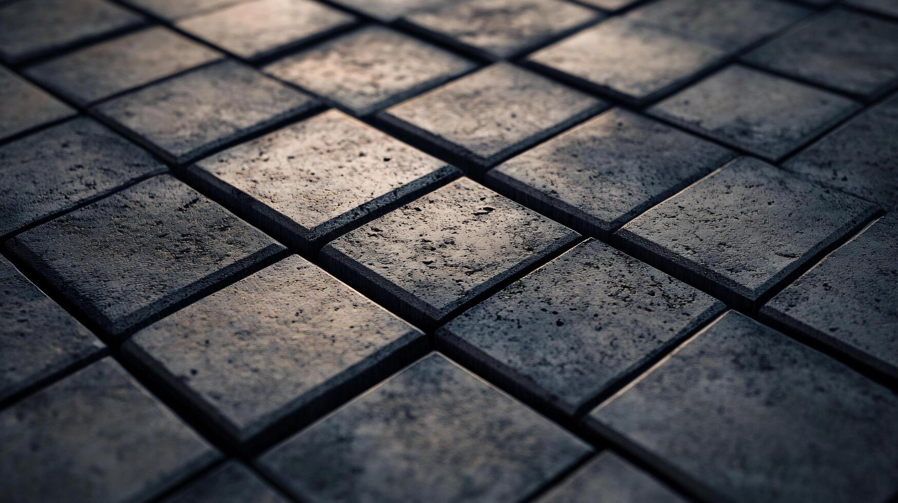 A close up of a tiled floor with a dark grey color photo