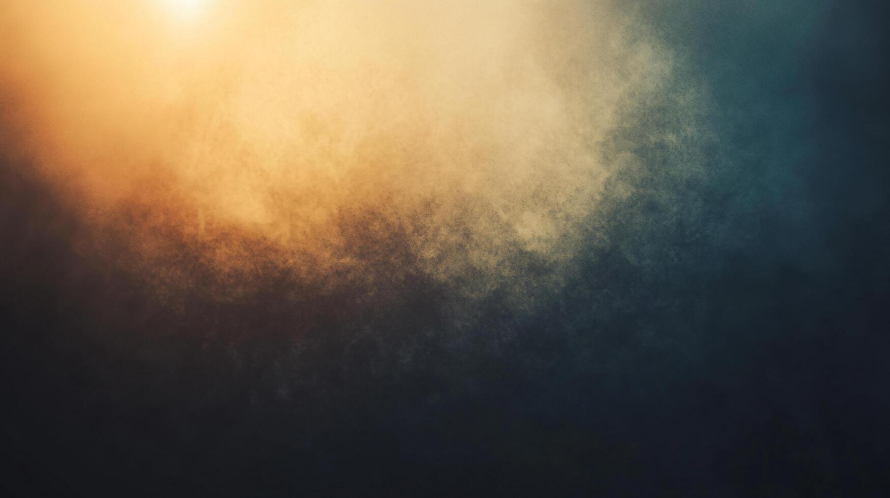 A blurry, abstract painting with a blue and orange background photo