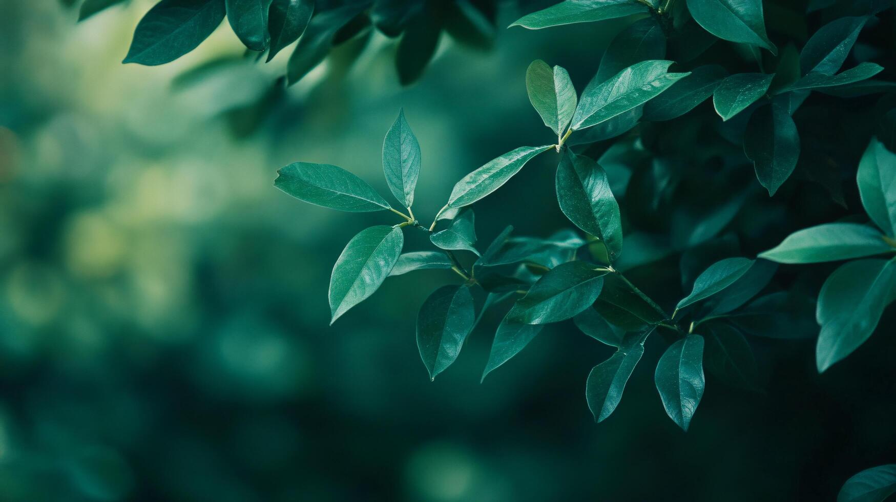 A leafy green tree with wet leaves photo