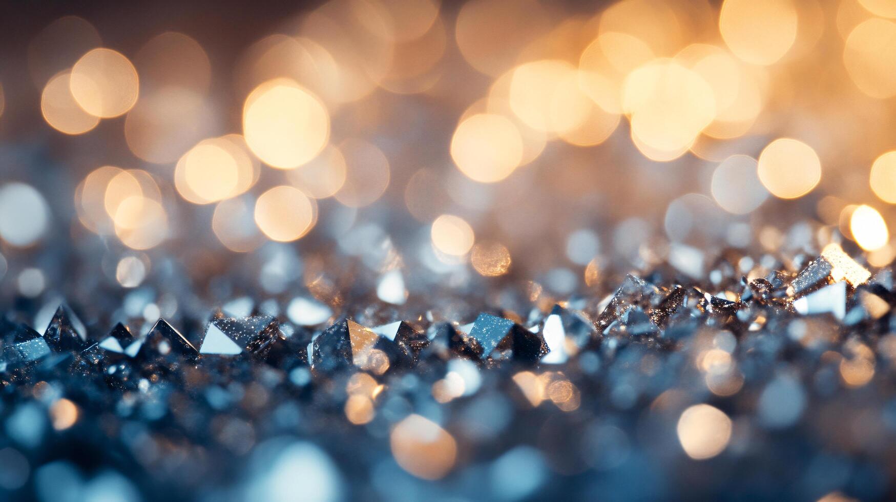 A blurry image of a bunch of shiny, glittery objects photo