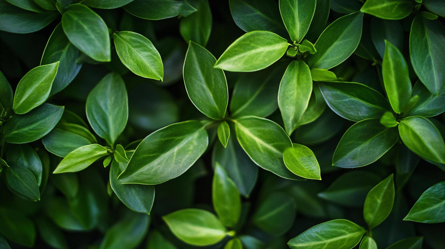 A close up of green leaves with a mood of serenity and calmness photo