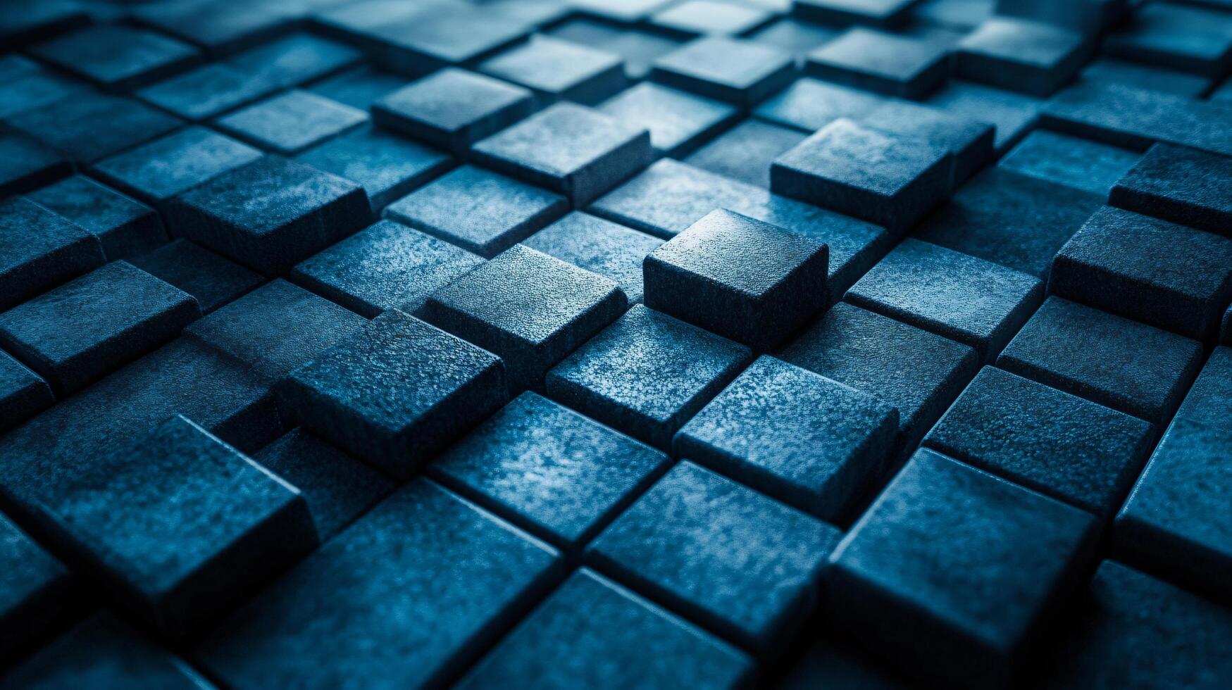 A blue background with a few squares of different sizes photo