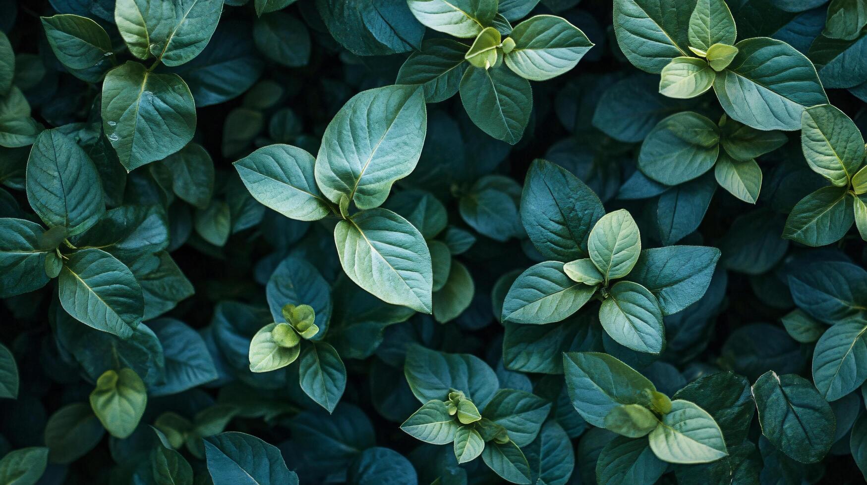 A close up of green leaves with a mood of serenity and calmness photo