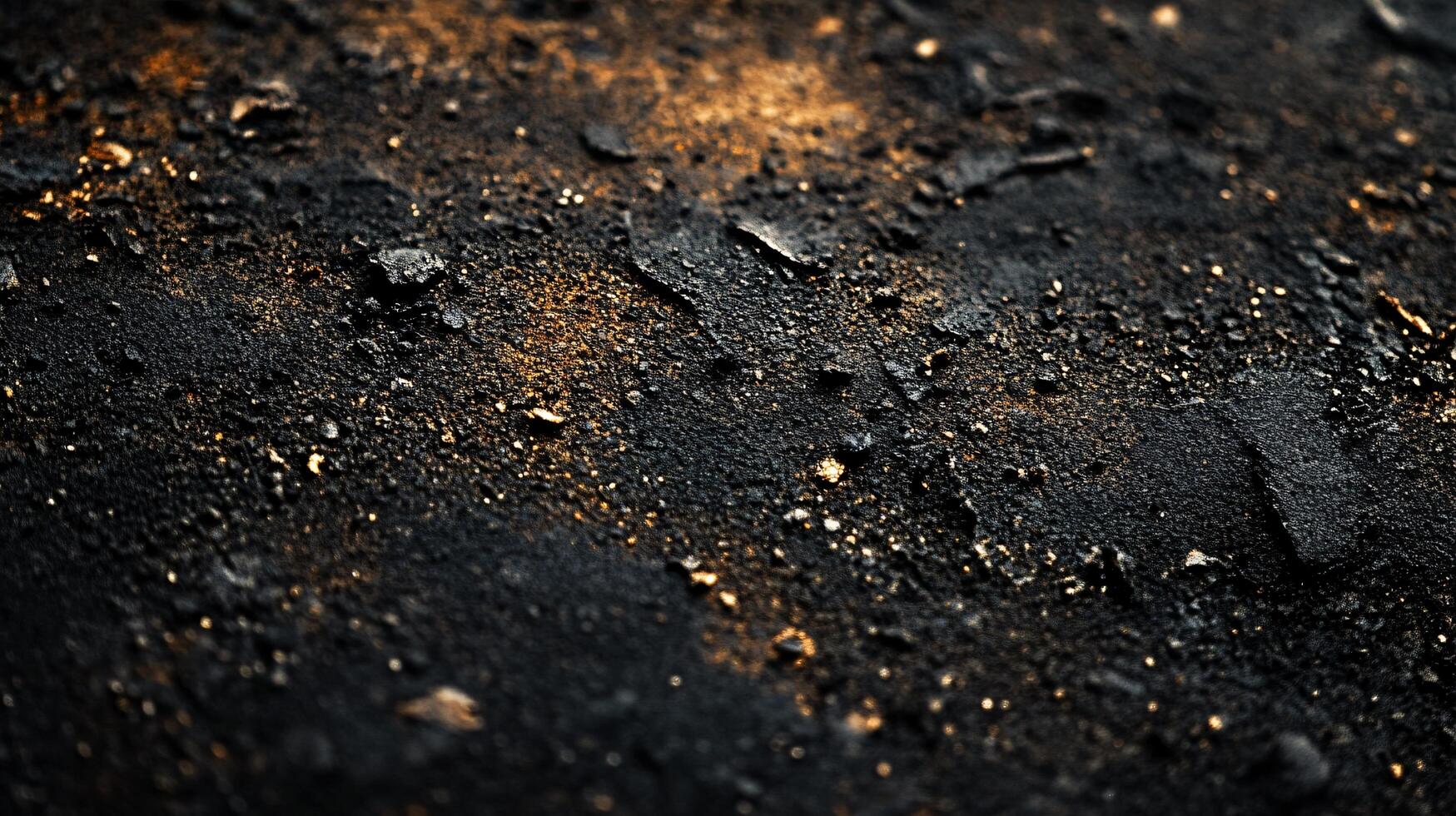 A black and orange background with a lot of rocks and dirt photo