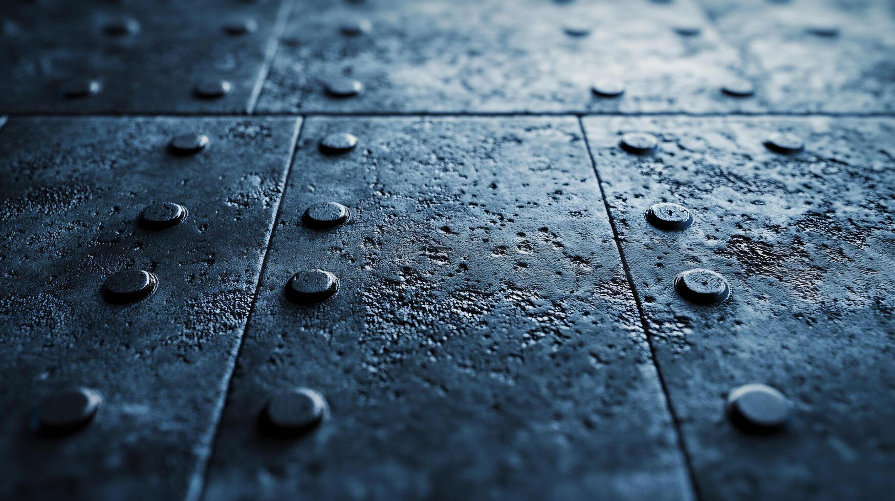 A close up of a blue surface with many small black dots photo