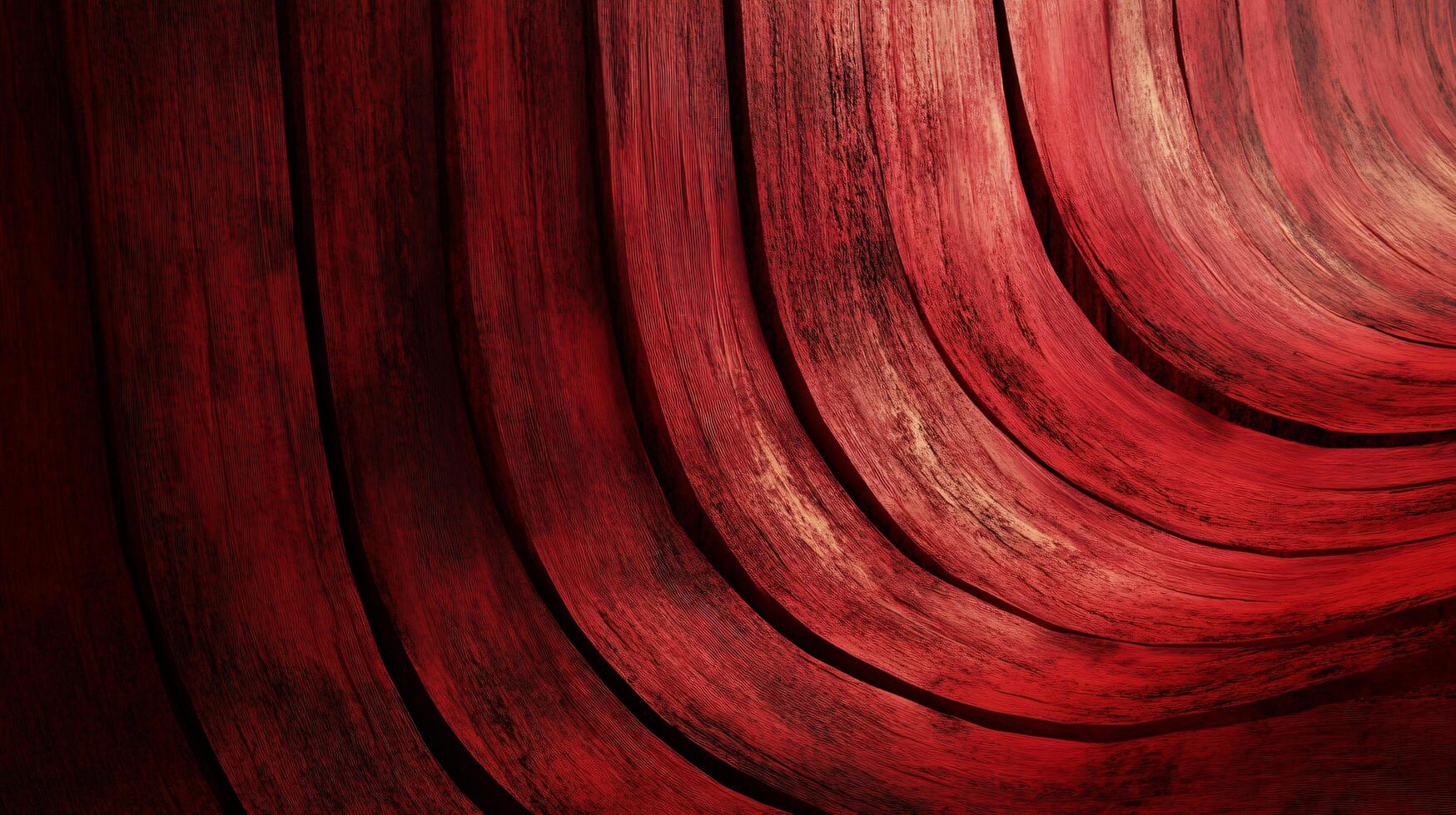 A red stripe of wood with a red background photo