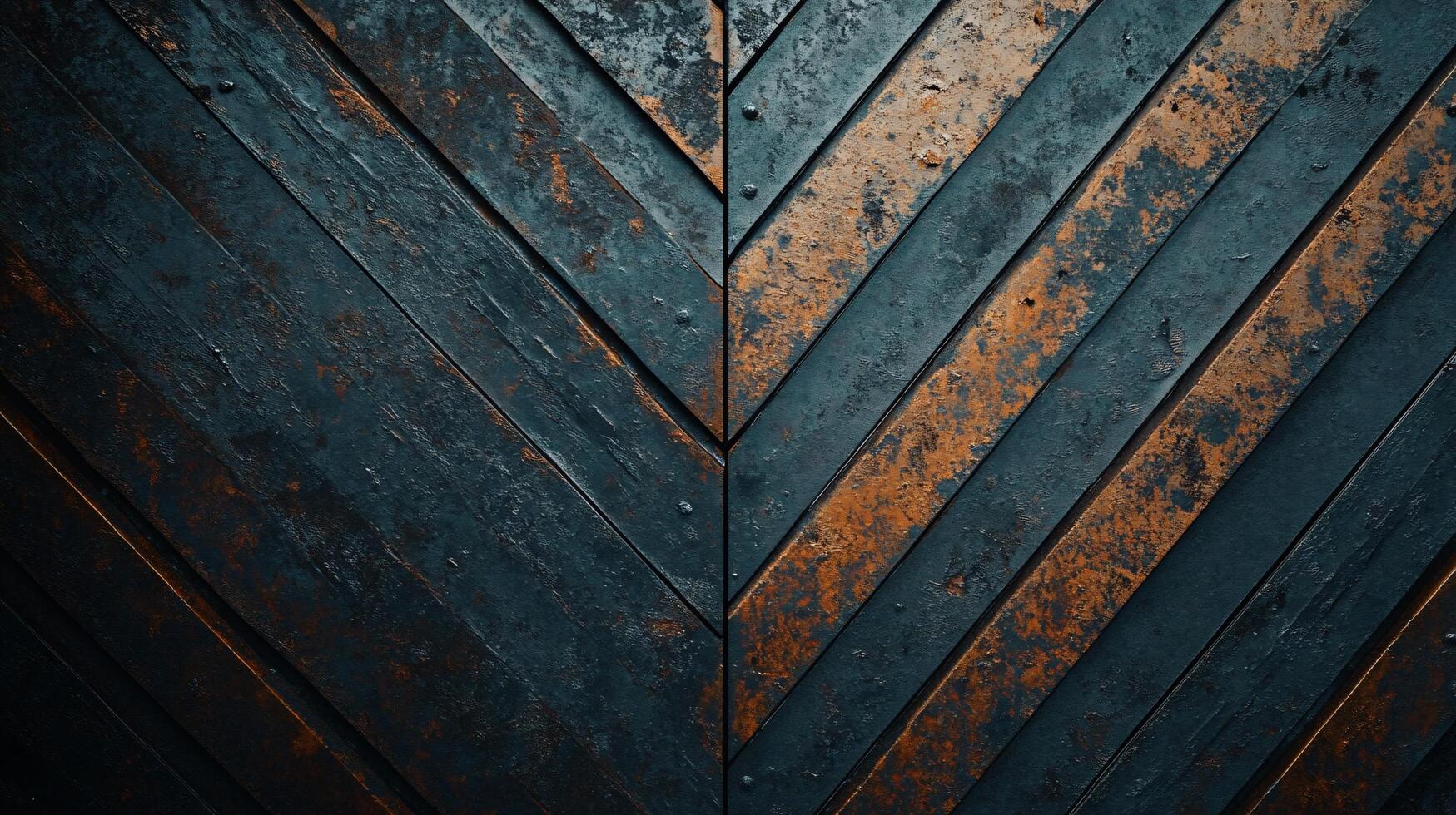 A wooden surface with a pattern of black and brown stripes photo