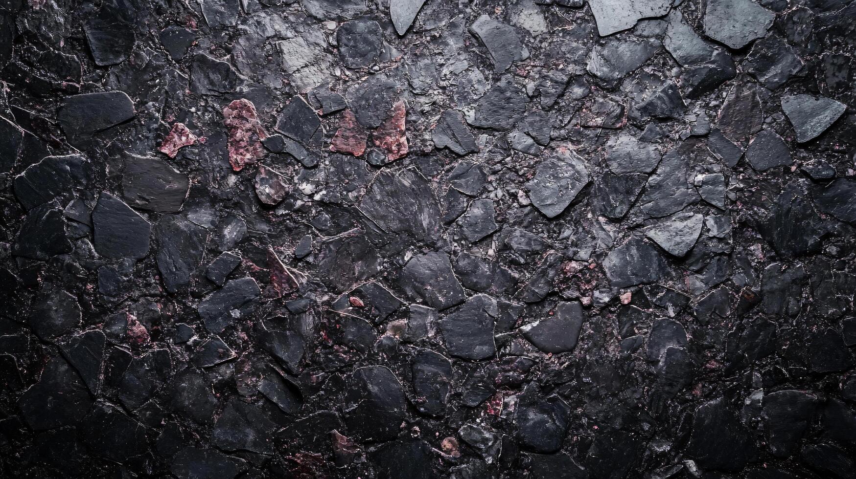 A black and white photo of a rocky surface with a lot of small rocks