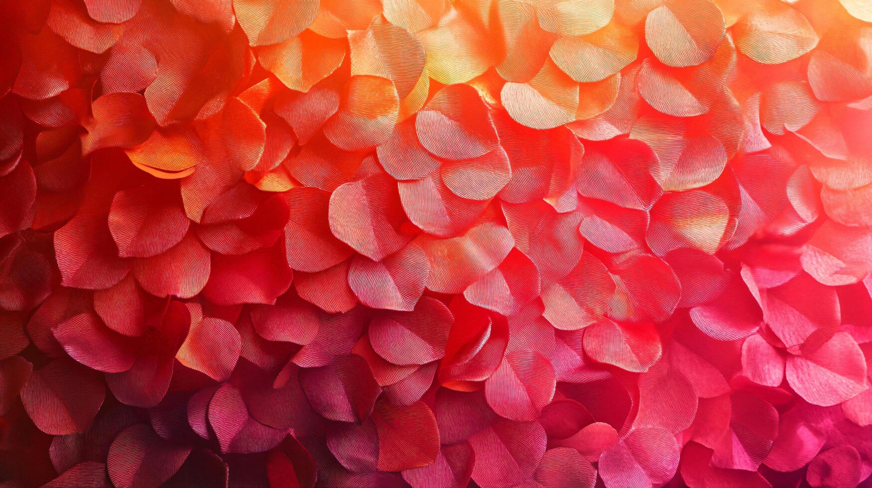 A close up of red flowers with a zigzag pattern photo
