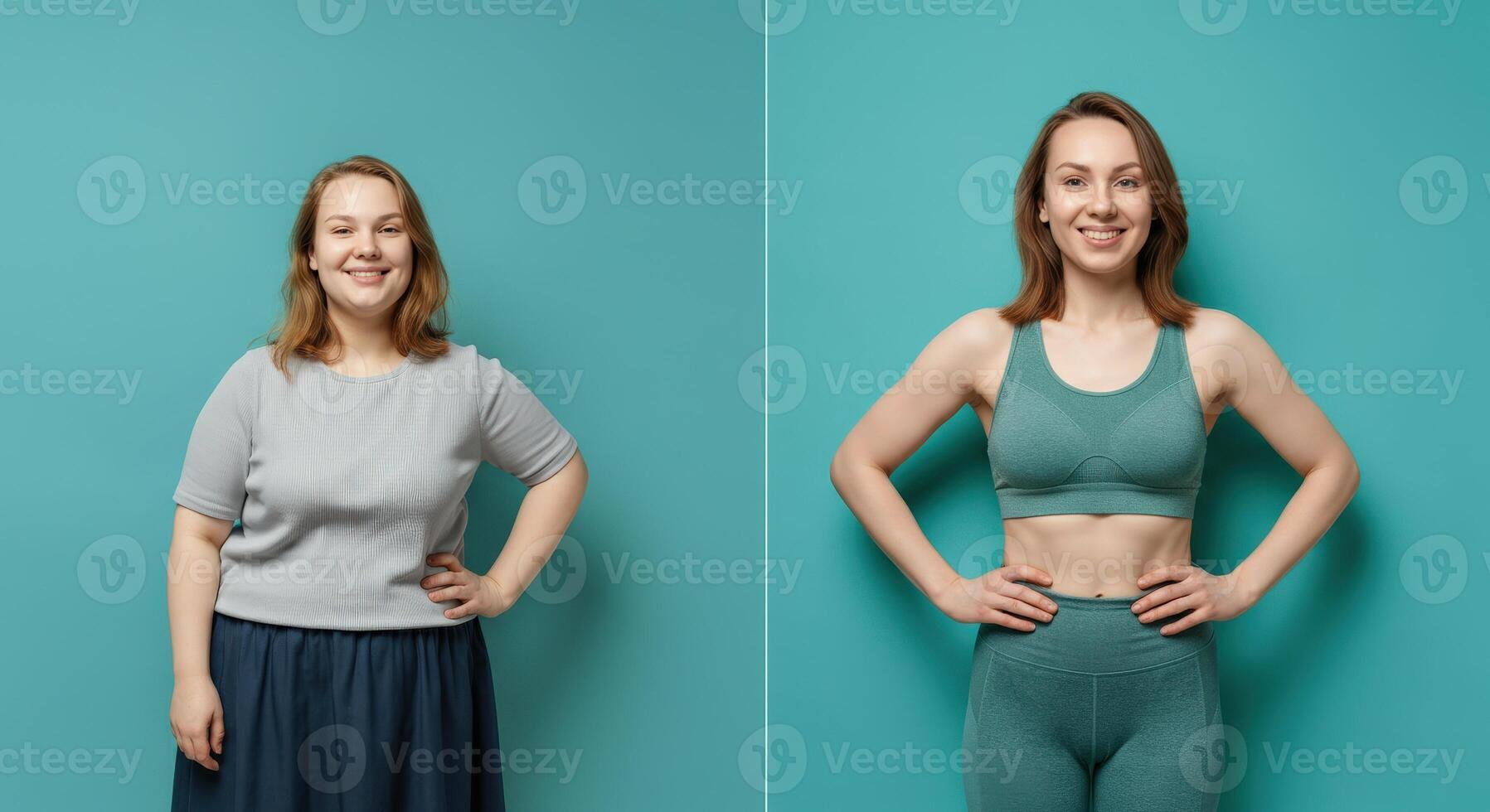 Healthy lifestyle transformation illustrating fitness and wellness focus photo