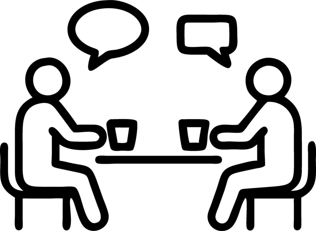 Professional Meetup at Cafe vector