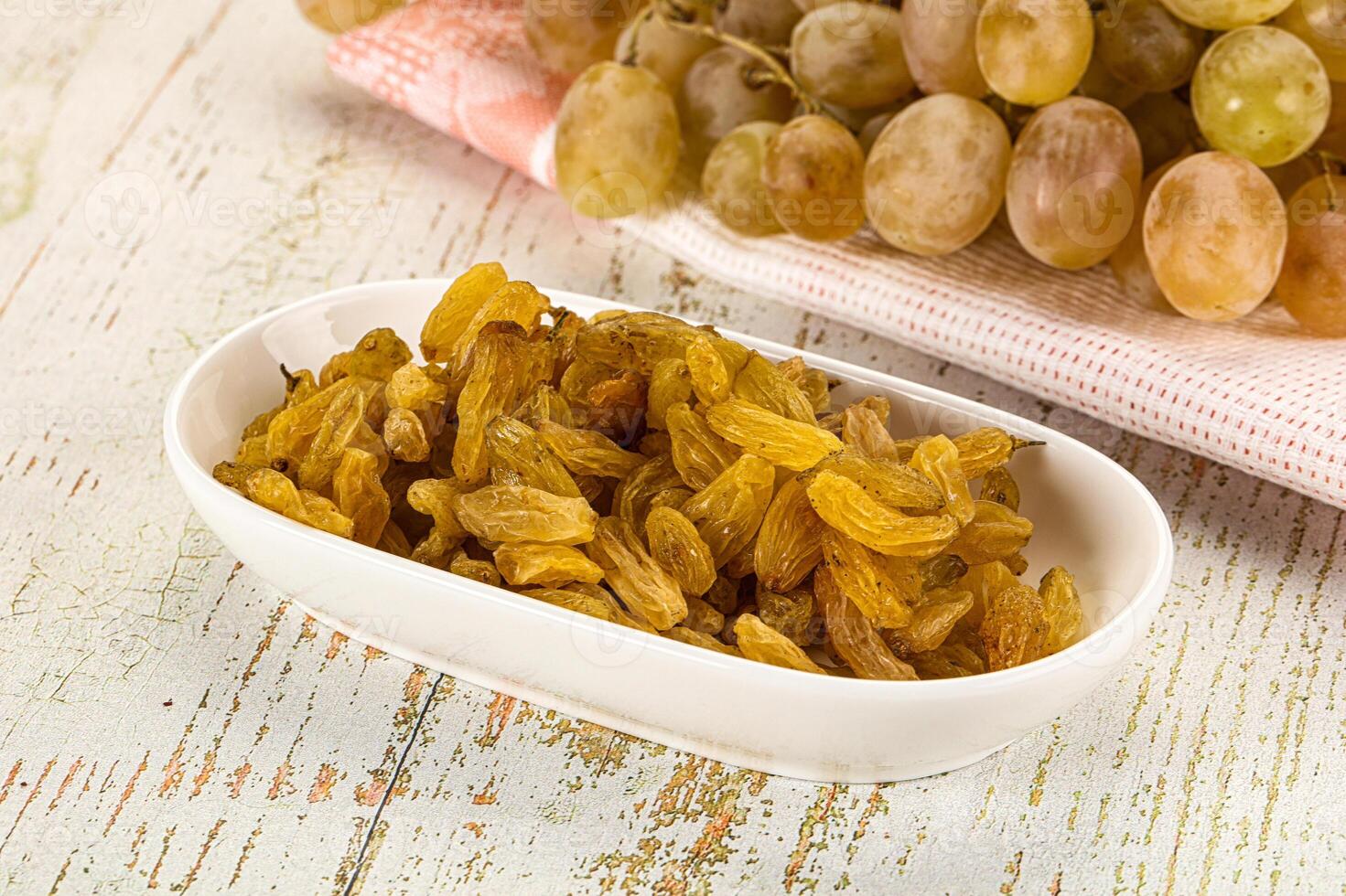Sweet dry yellow honey raisin photo