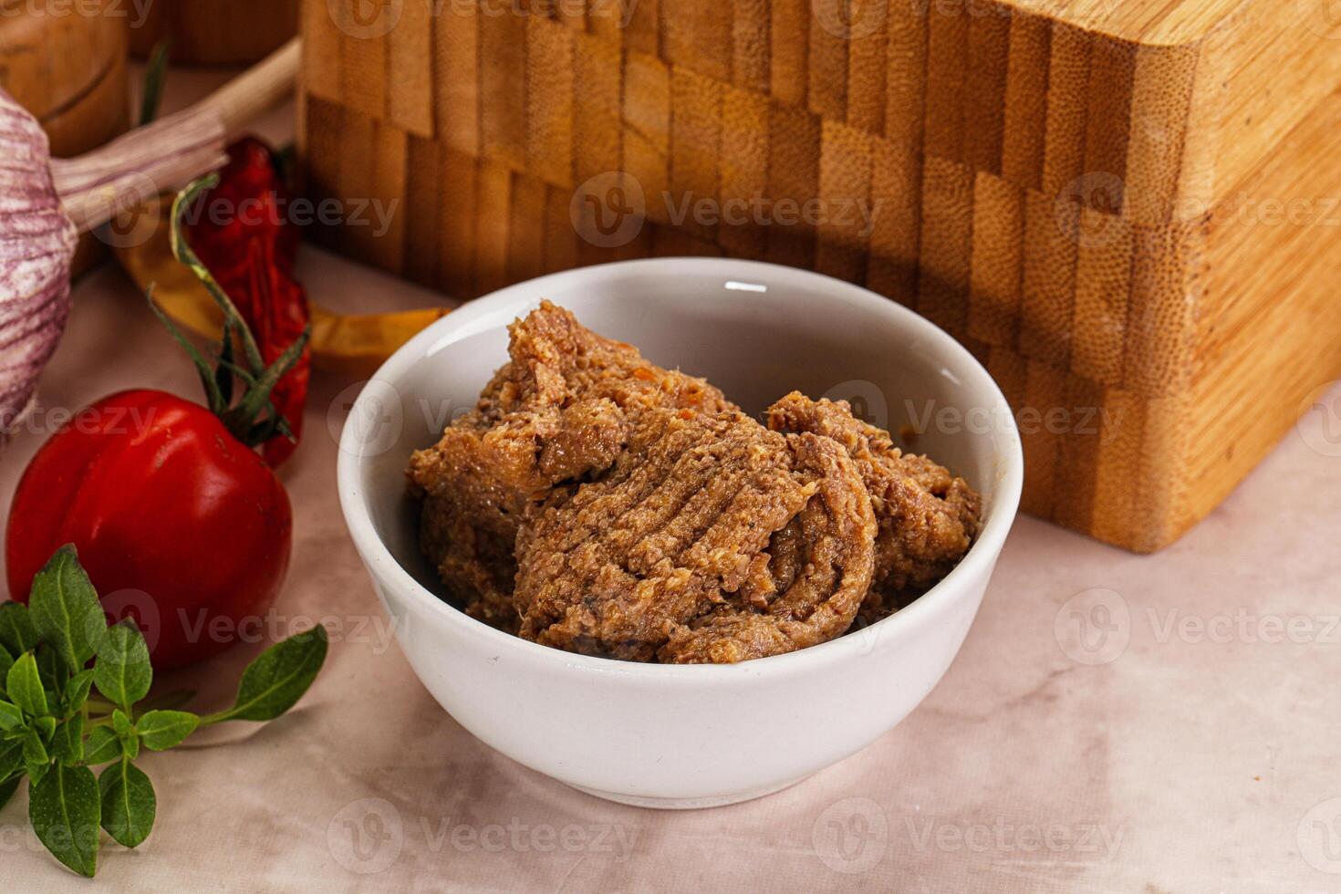 Liver Pate spread in the bowl photo