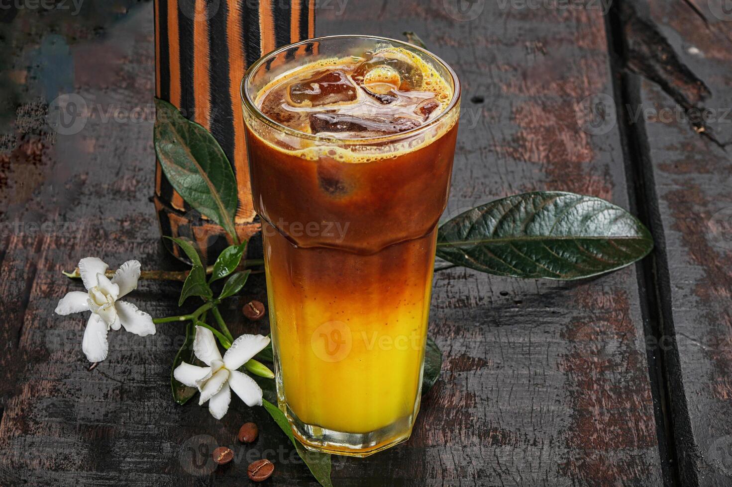 Bumble coffee with espresso and orange photo