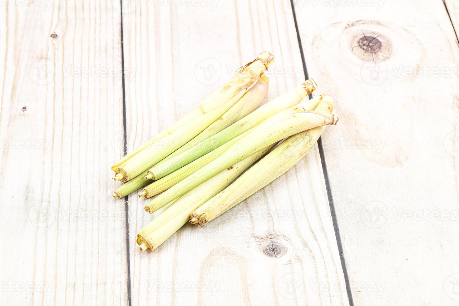 Green organic lemongrass stem heap photo