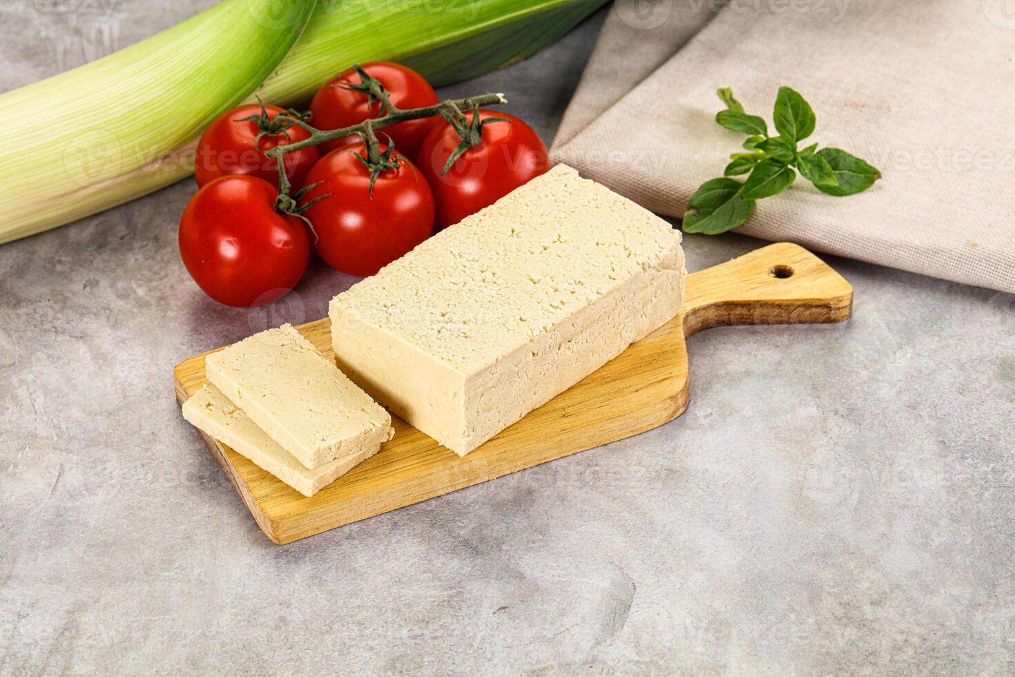 Soya vegan tofu cheese brick photo