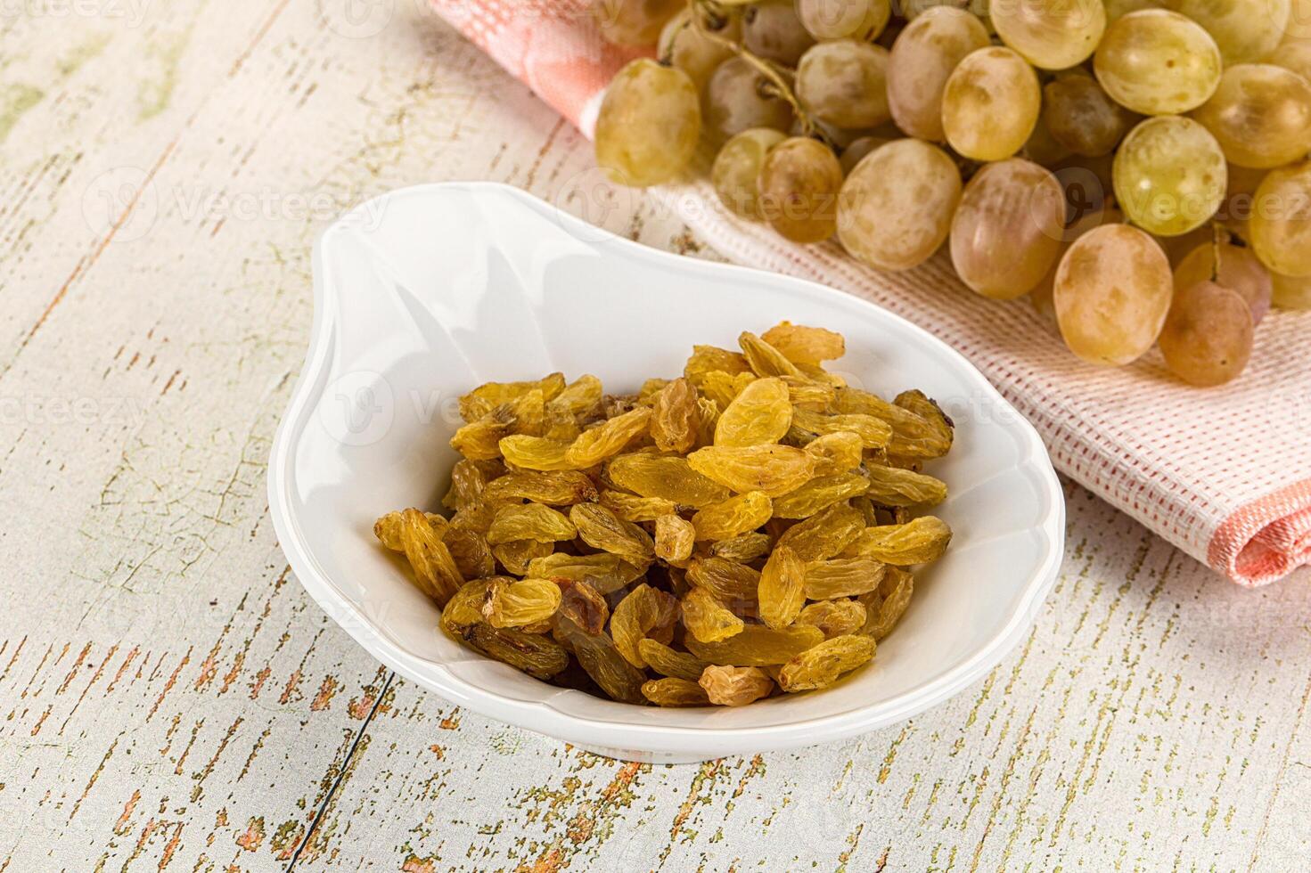 Sweet dry yellow honey raisin photo