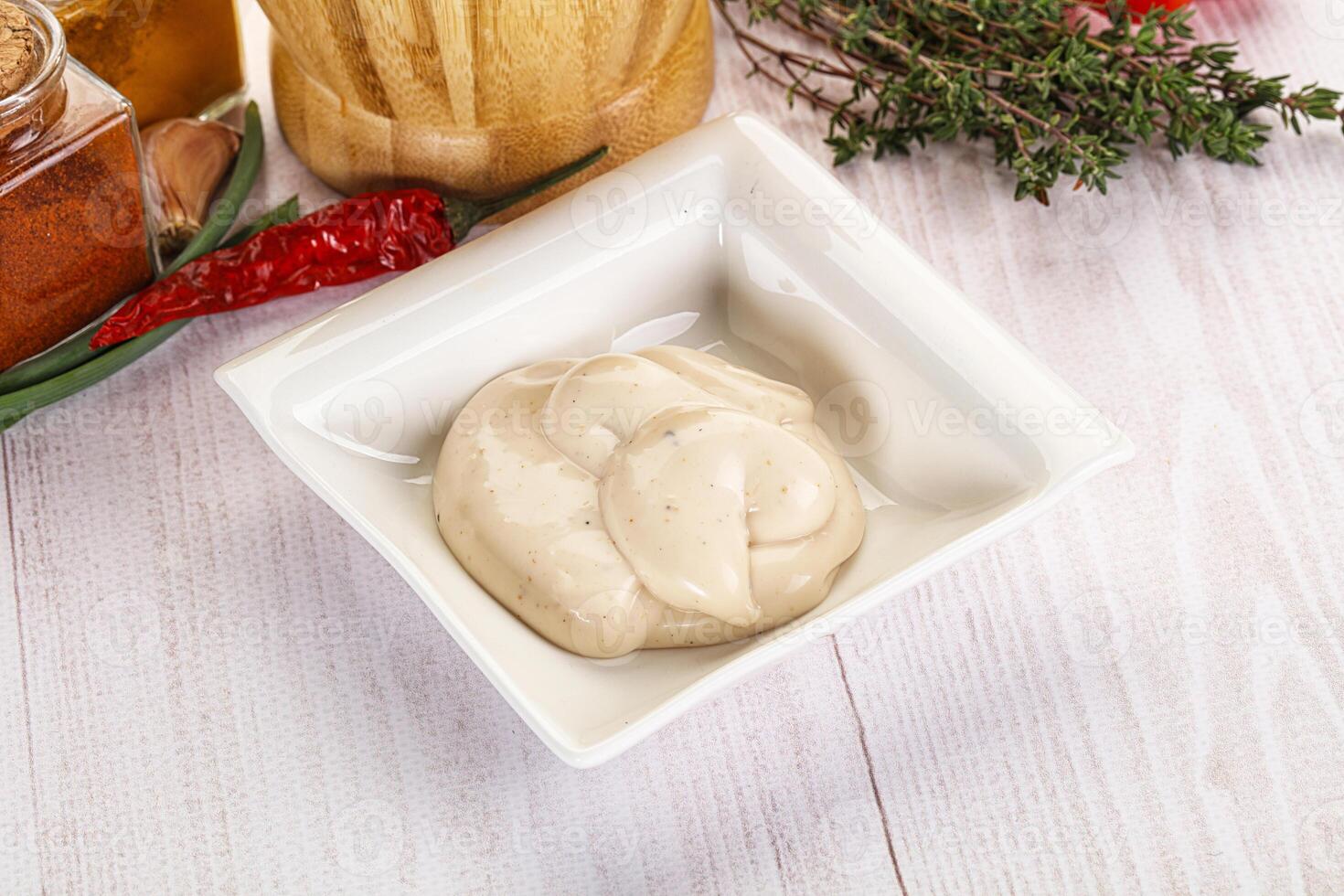 Burger sauce in the bowl photo