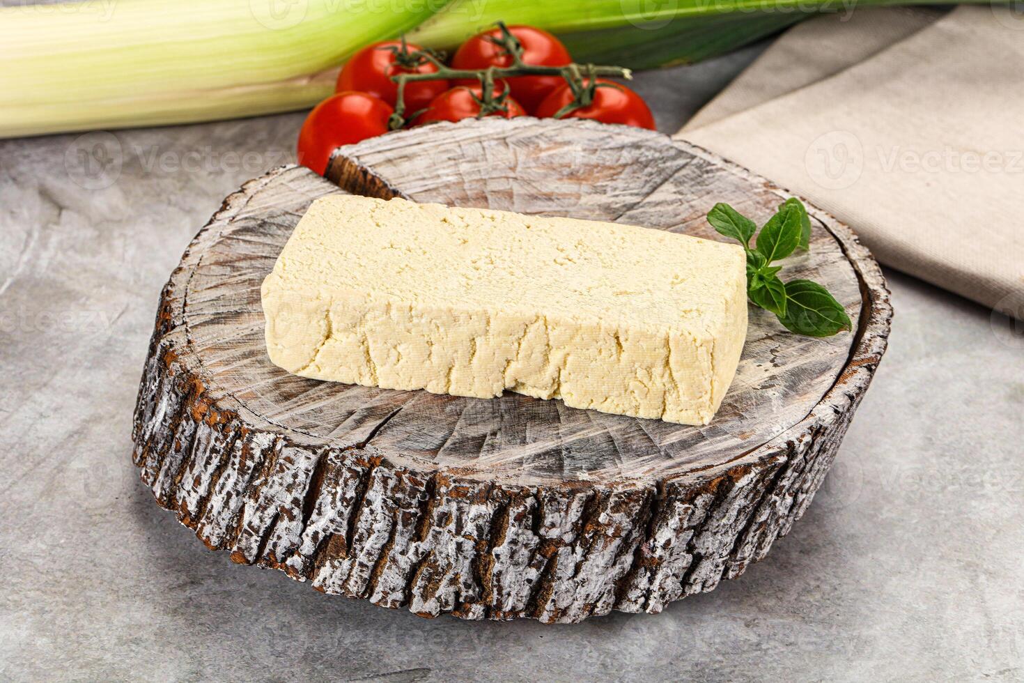 Soya vegan tofu cheese brick photo
