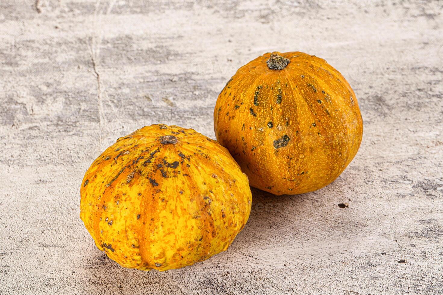 Decorative yelow pampkin seasonal vegetables photo