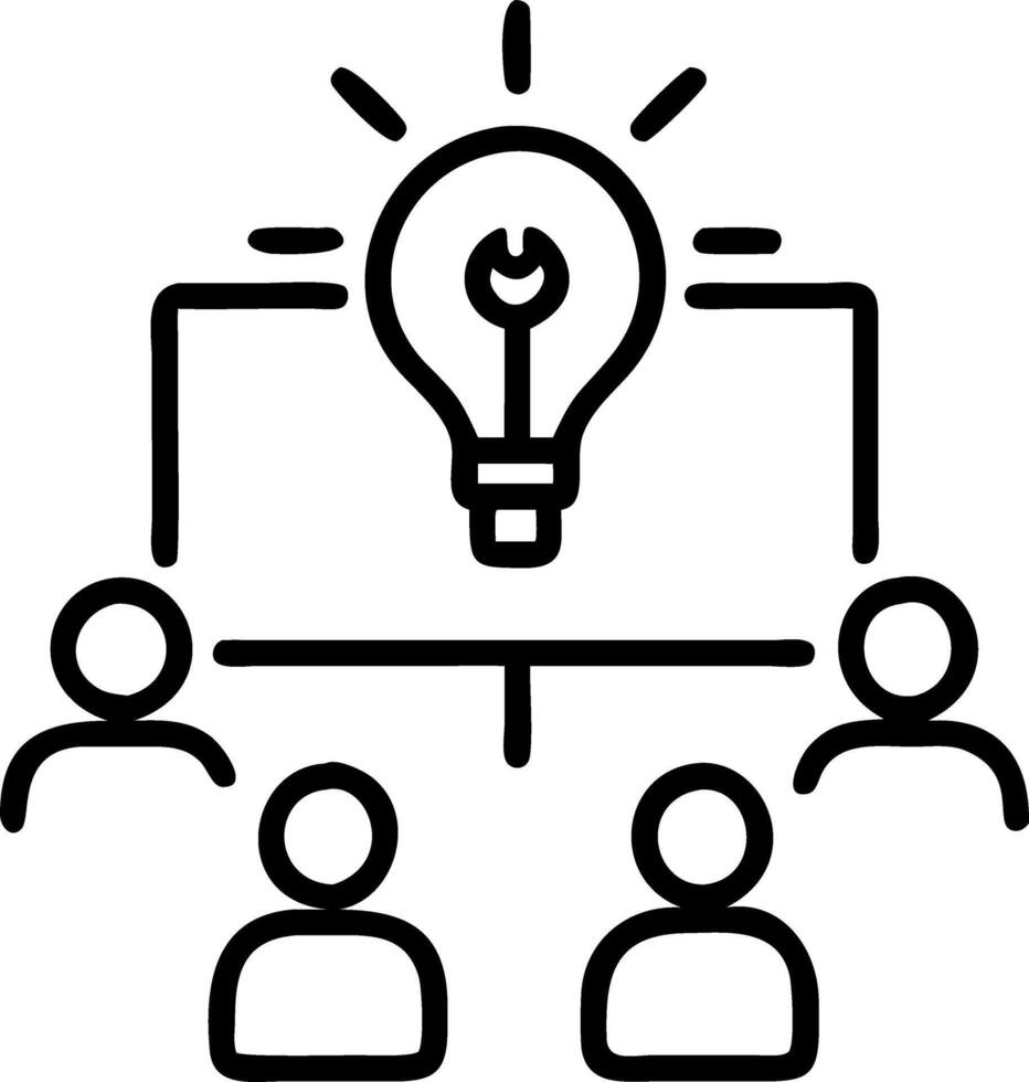 Remote team brainstorming with digital tools in modern home office with plain background and copy space vector