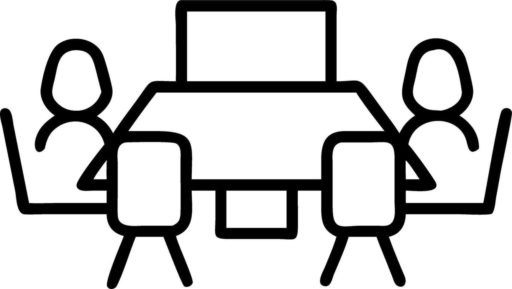 Professional meeting room with plain background and copy space vector