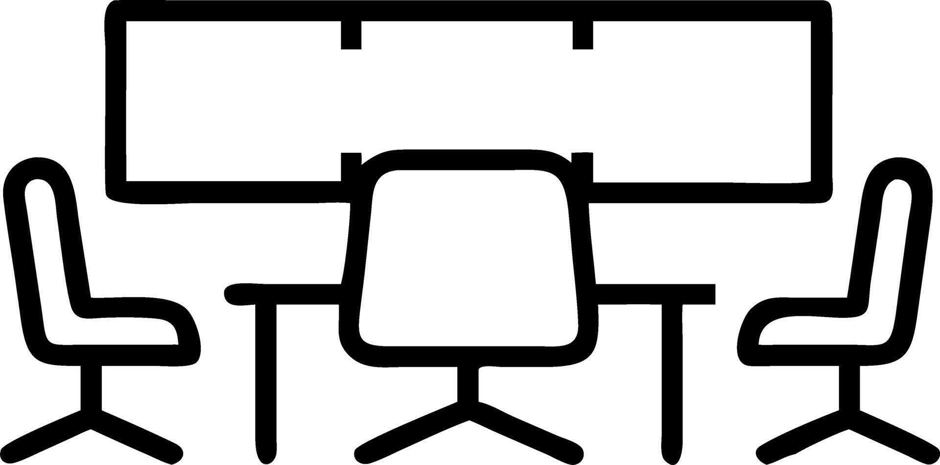 Plain Background of Office Space with Empty Chairs and Open Windows vector