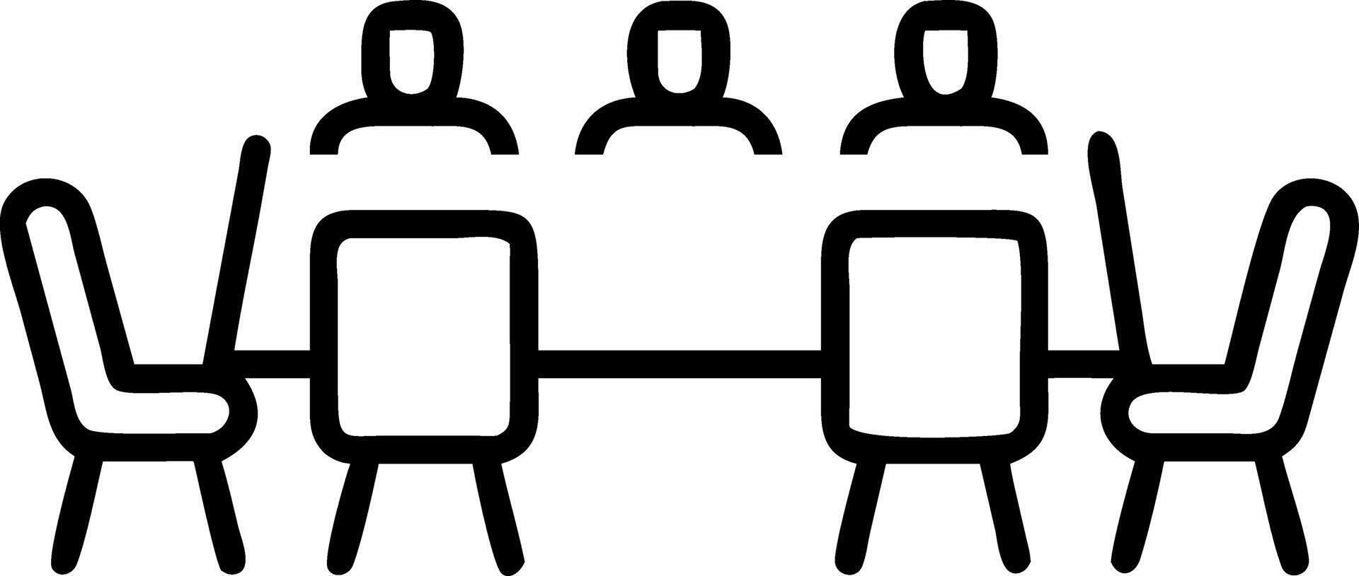 Plain Conference Room with Chairs vector