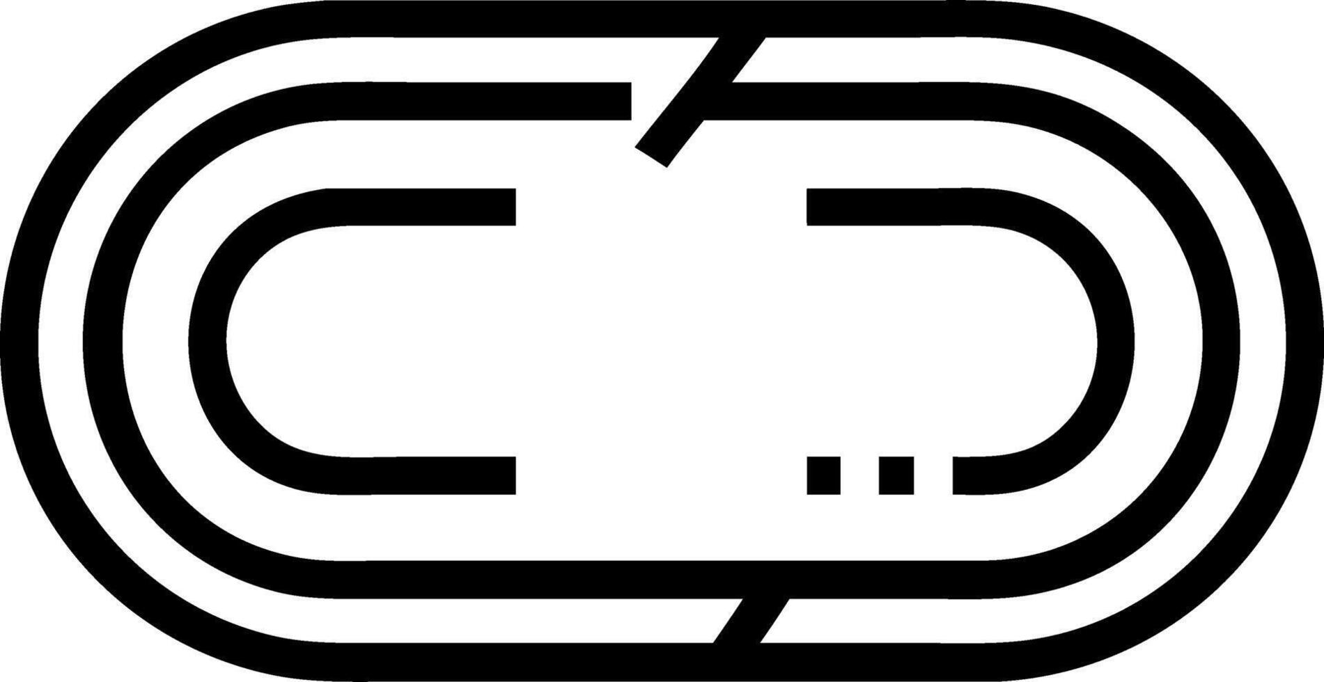 Plain Outdoor Track with Empty Lanes vector