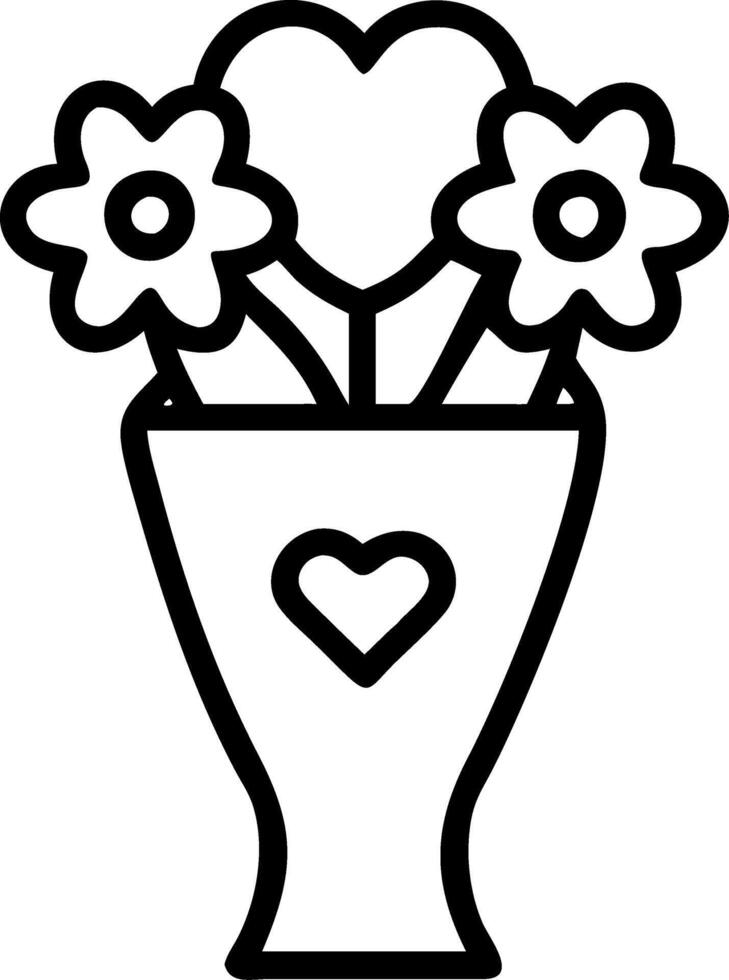 Plain pastel background with a small bouquet of flowers in a vase vector