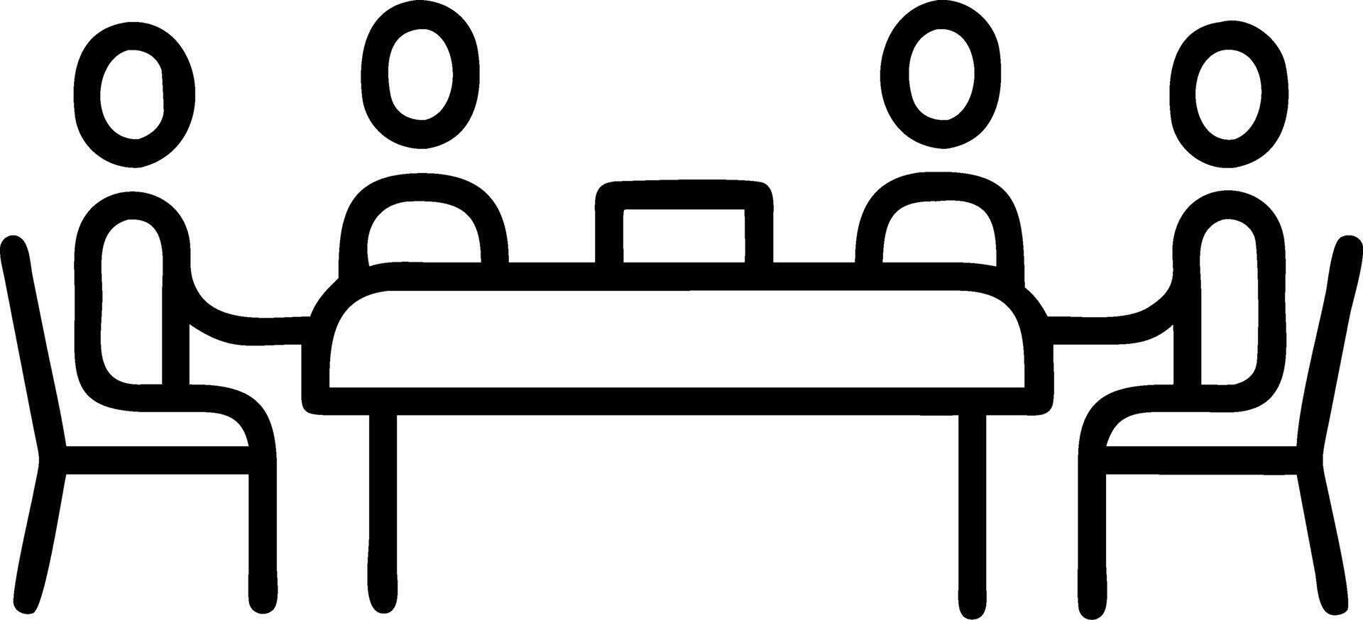 Plain Meeting Space with Chairs and Table vector