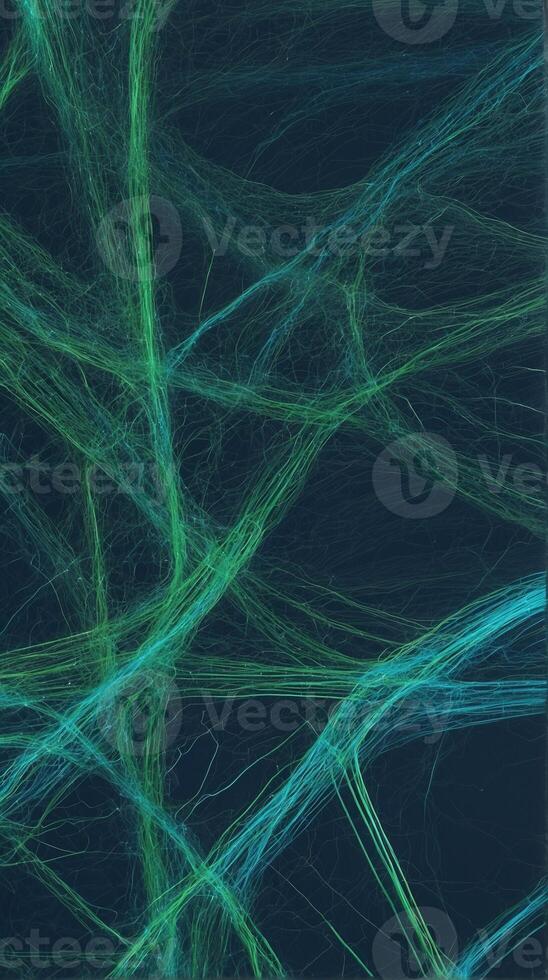A green and blue abstract pattern on a dark background photo