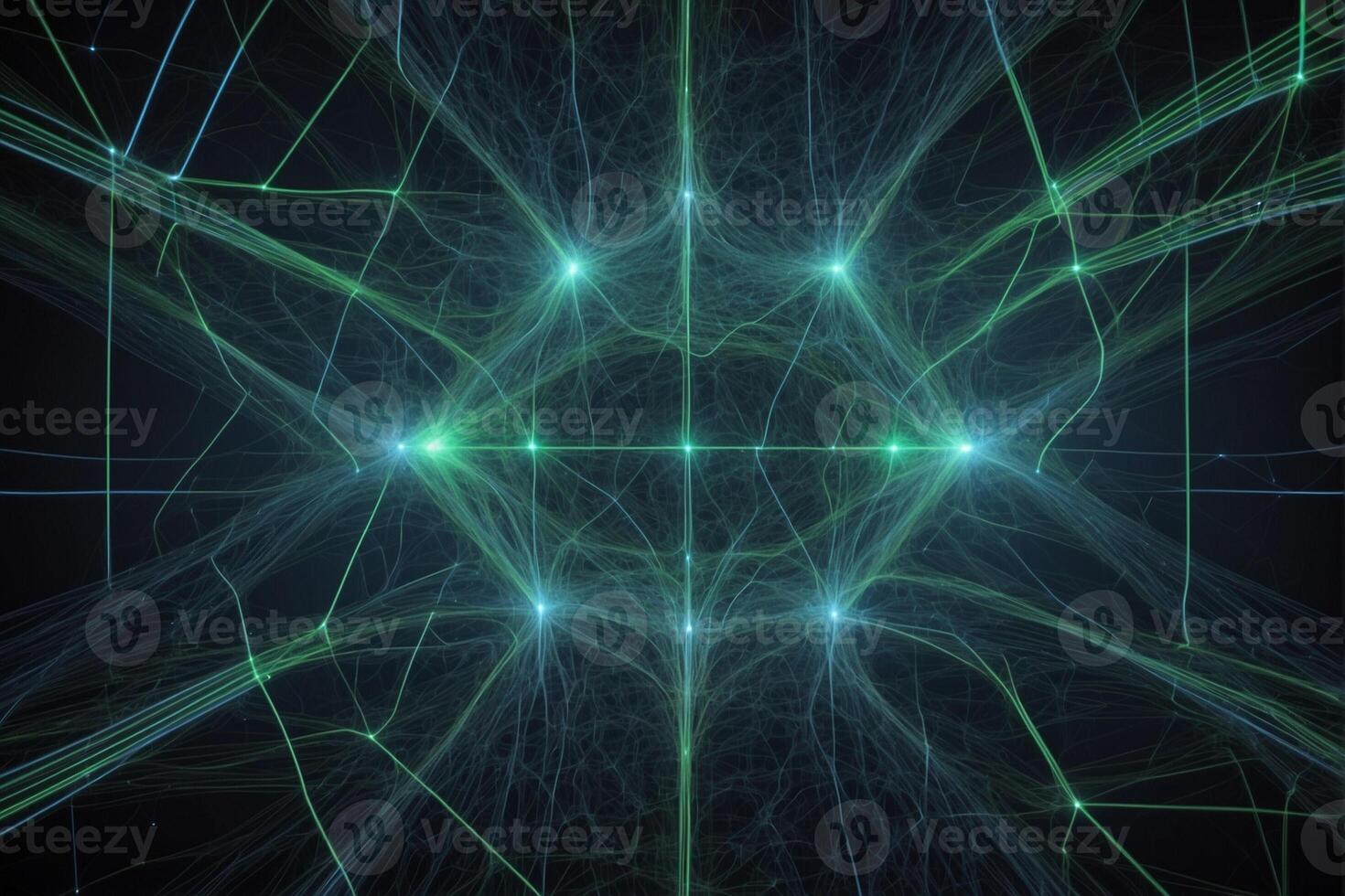 Abstract background with green lines and lines photo
