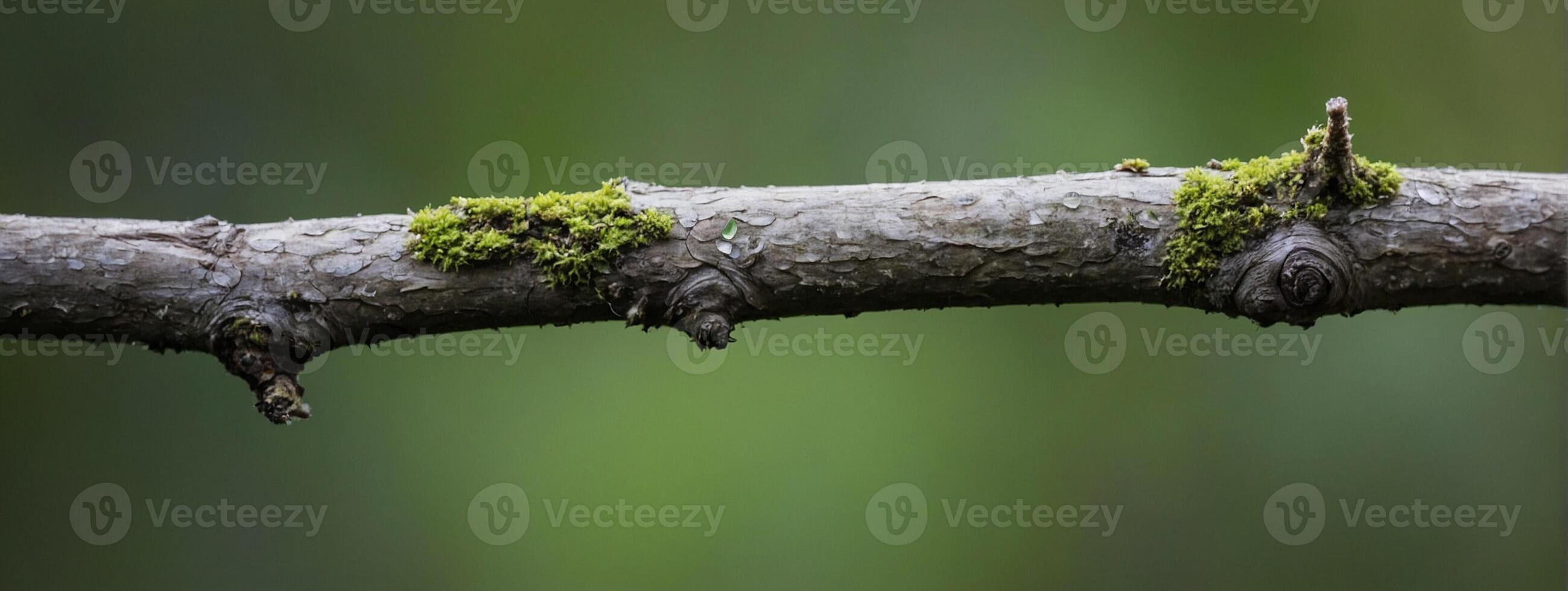 A branch with moss on it photo
