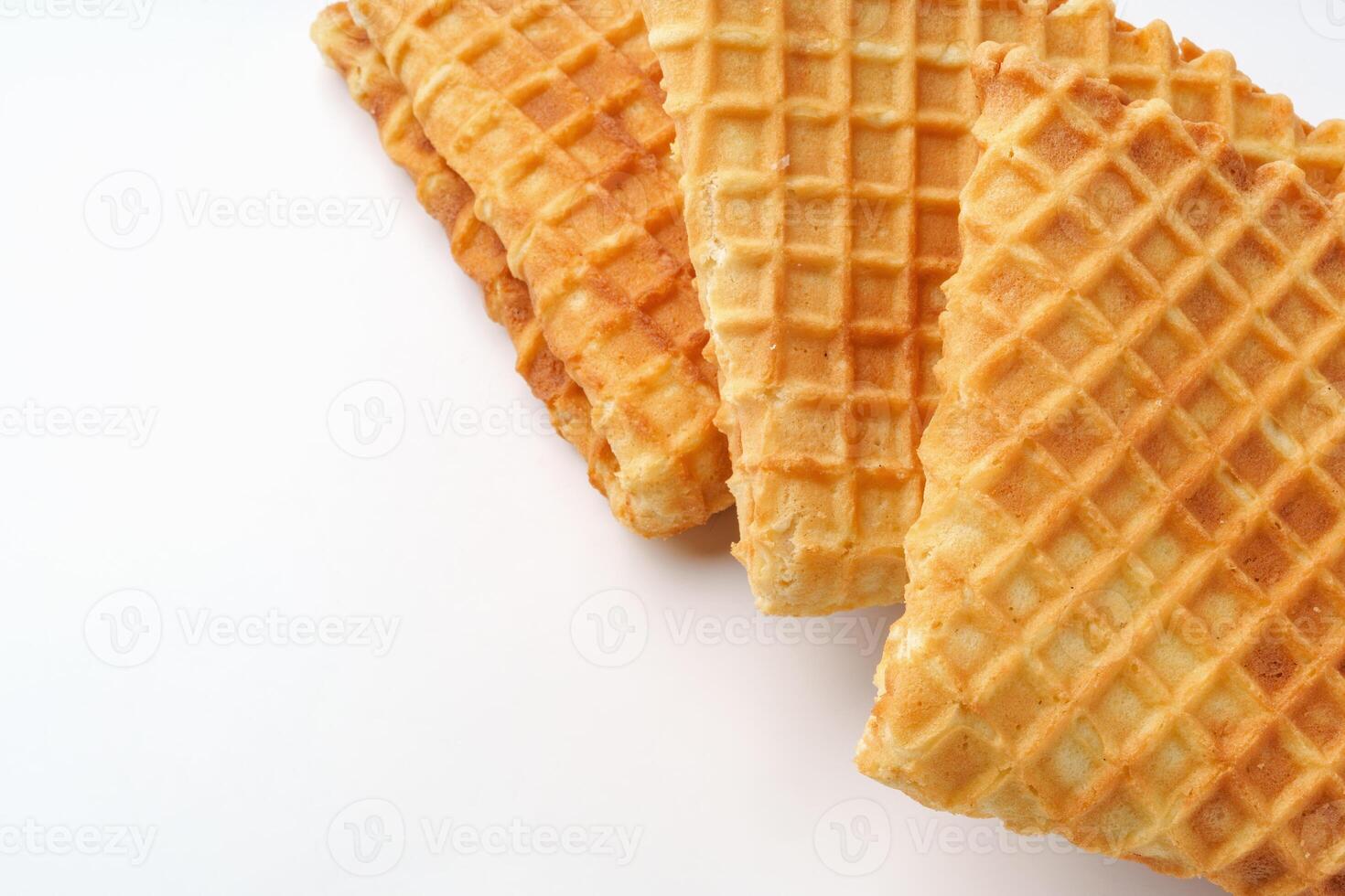 Deliciously crispy waffle cones ready for ice cream delights on a clean surface photo
