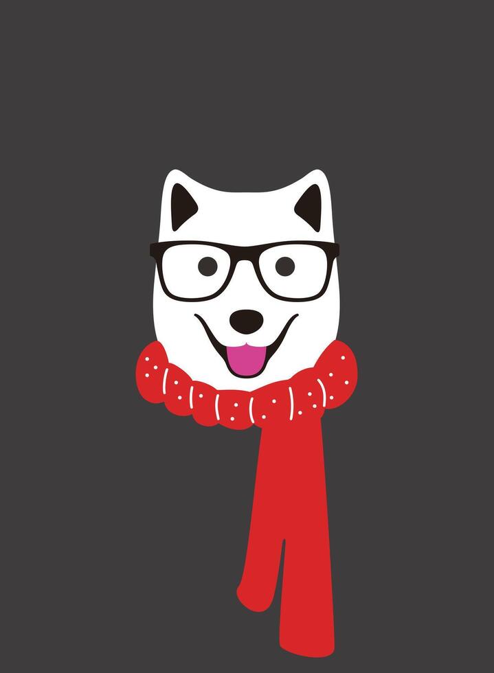 Portrait of dog, wearing something, like a man, cool style, cosplay vector
