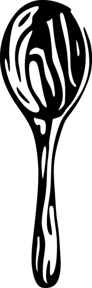 Abstract Black Maraca Illustration for Design and Craft Projects vector
