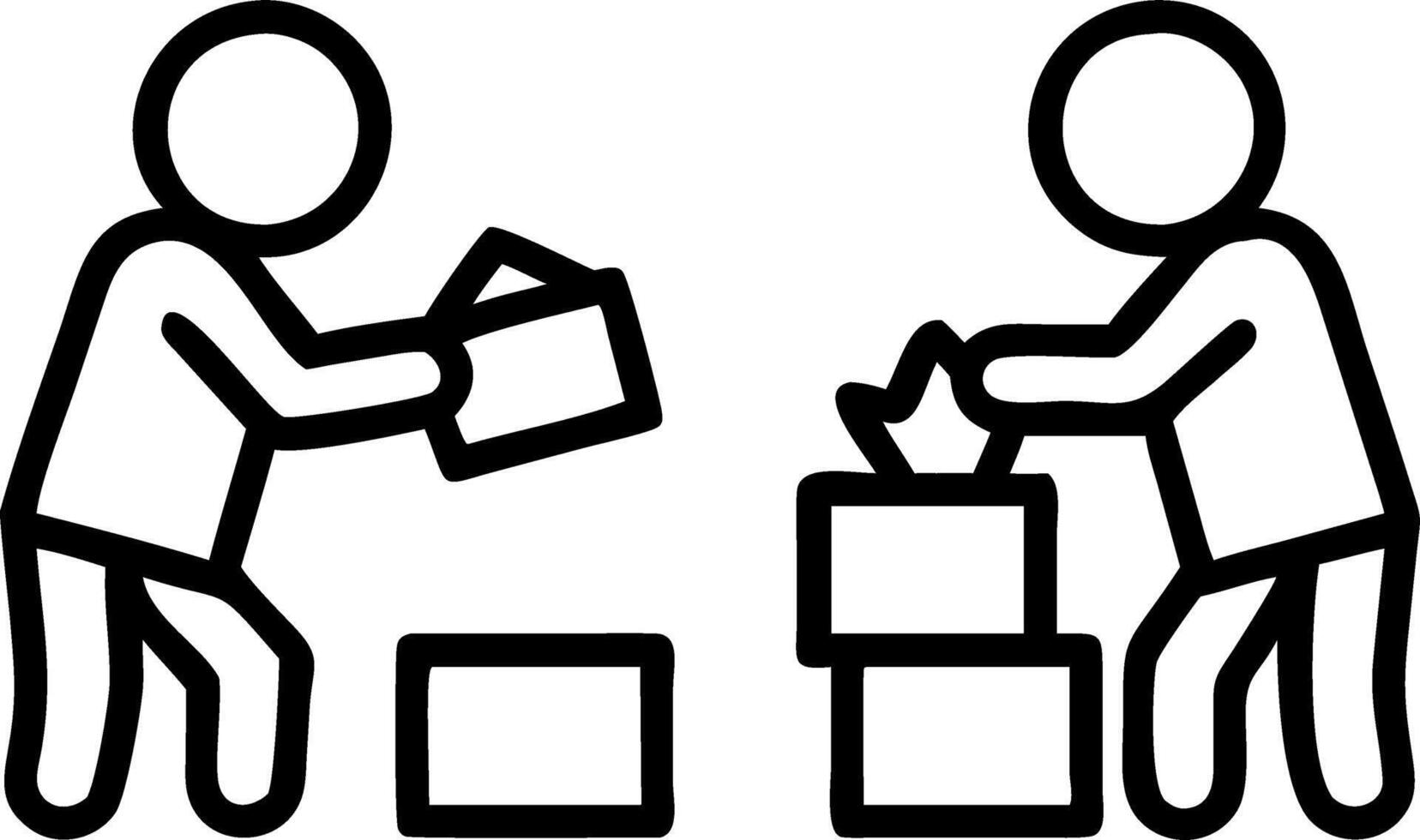 Kids Sorting and Packing Toys vector
