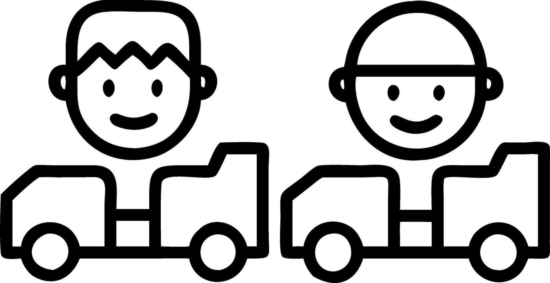 Kids Managing a Mini Logistics Hub vector