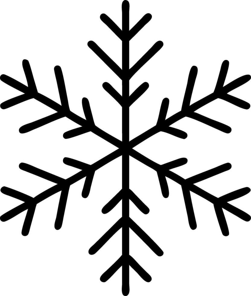 Macro close up of a snowflake on a pine needle with copy space vector