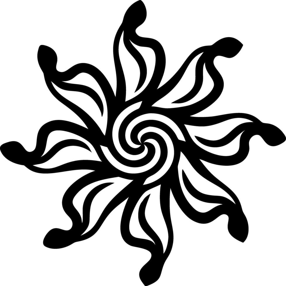 Abstract Floral Mandala Design for Decorative Art and Tattoos vector
