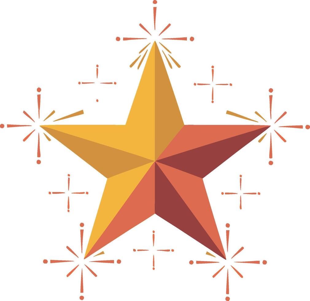 Abstract Geometric Star with Radiant Design for Decorative Art and Logos vector
