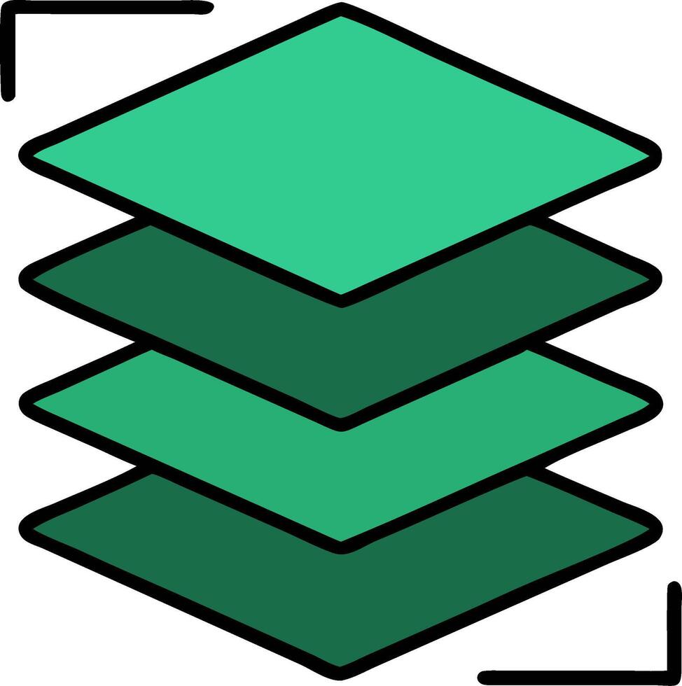 Abstract Geometric Layers Illustration for Design and Architecture Concepts vector