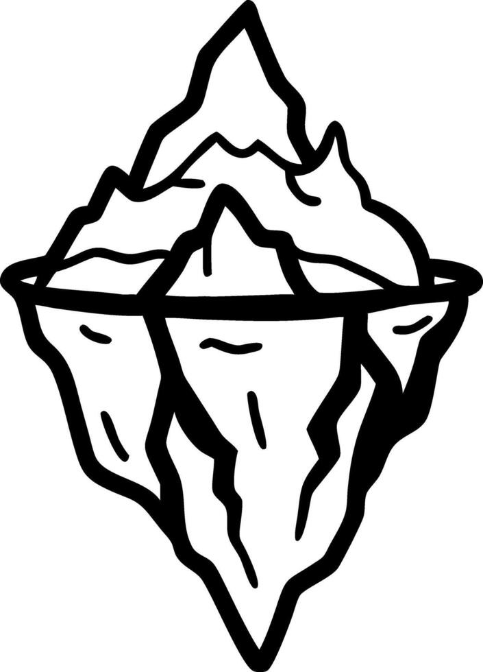 Abstract Iceberg Design for Tattoo Art or Coloring Book Illustration vector