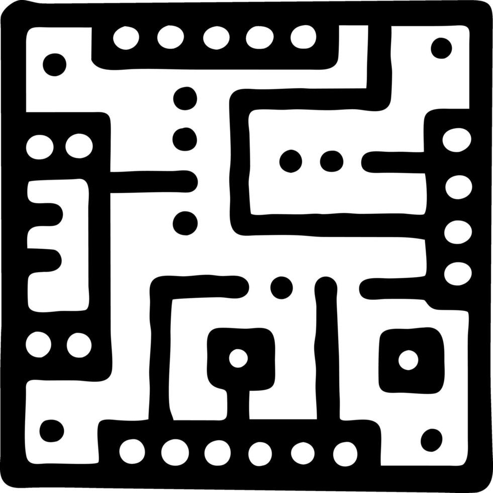 Abstract Maze Pattern Illustration for Digital Design and Creative Projects vector